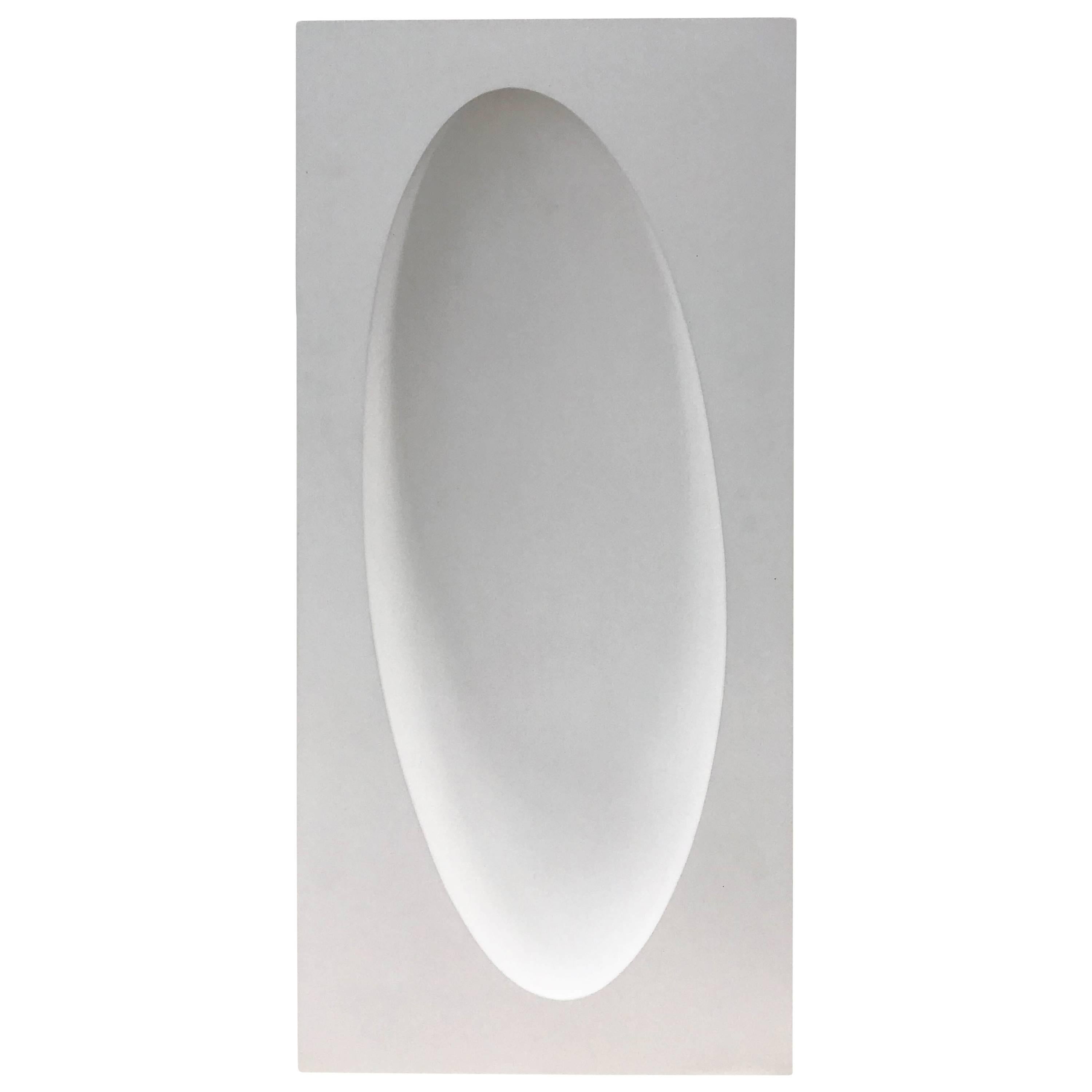 Handmade White Sculptural Accessories Cast Hydrostone Contemporary For Sale