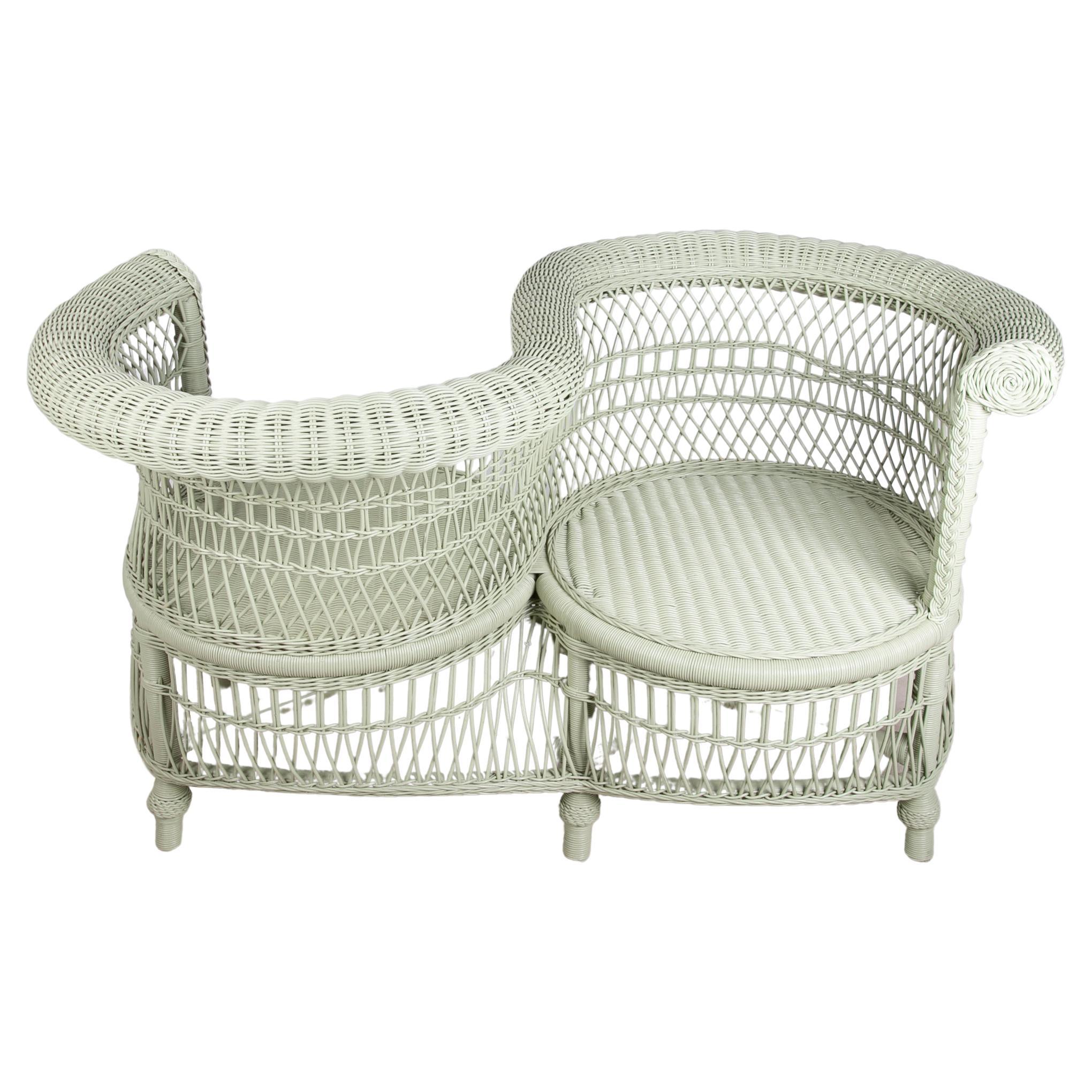 Sillón de mimbre hecho a mano 