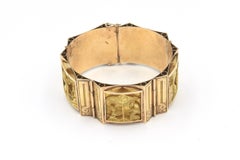 Bracelet en or jaune figuratif tridimensionnel fait à la main