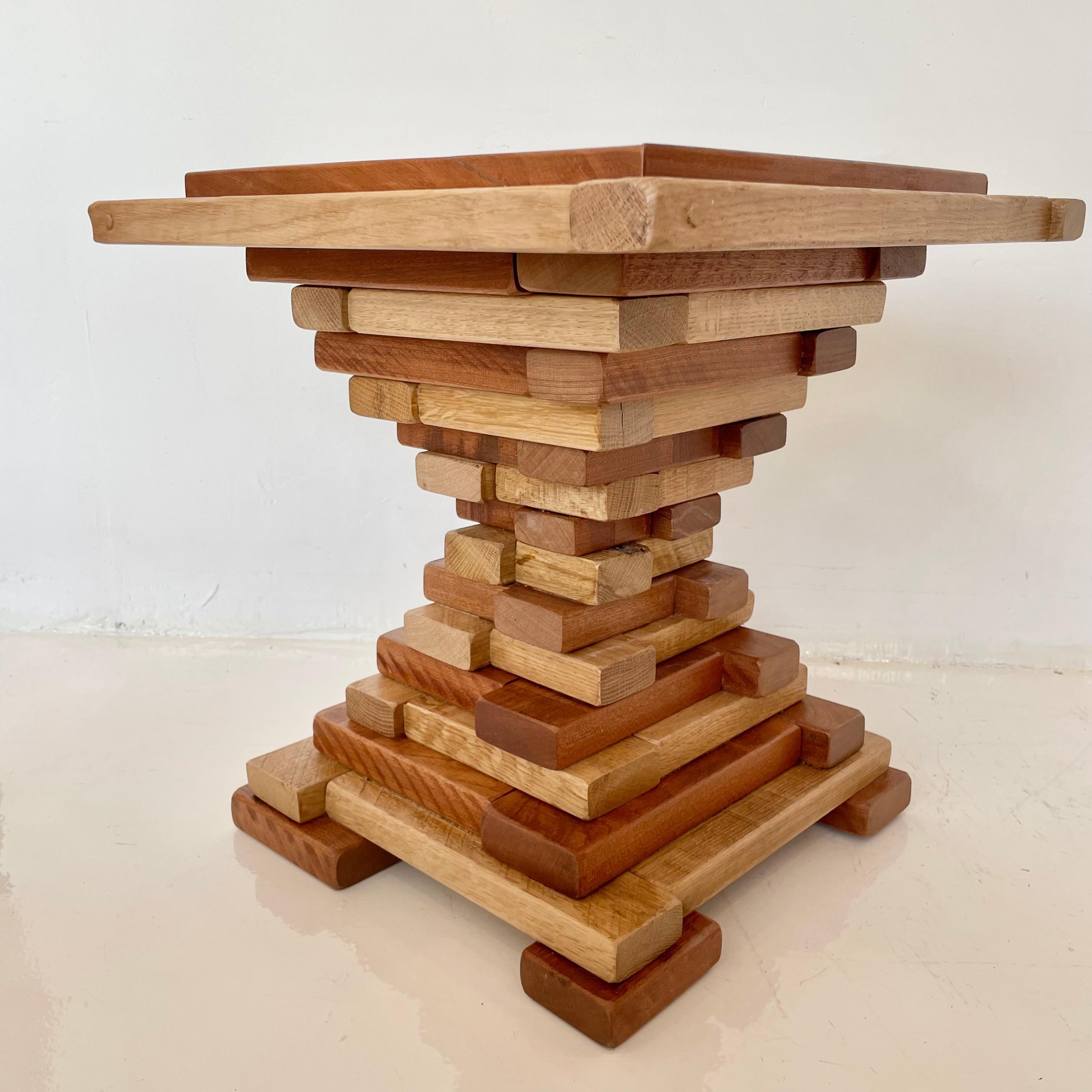 Handmade Wood Hourglass Chess Table 4