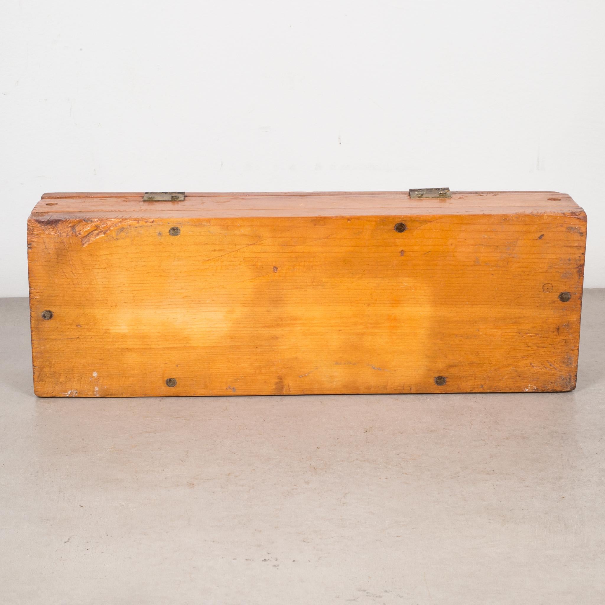 20th Century Handmade Wooden Box, circa 1940