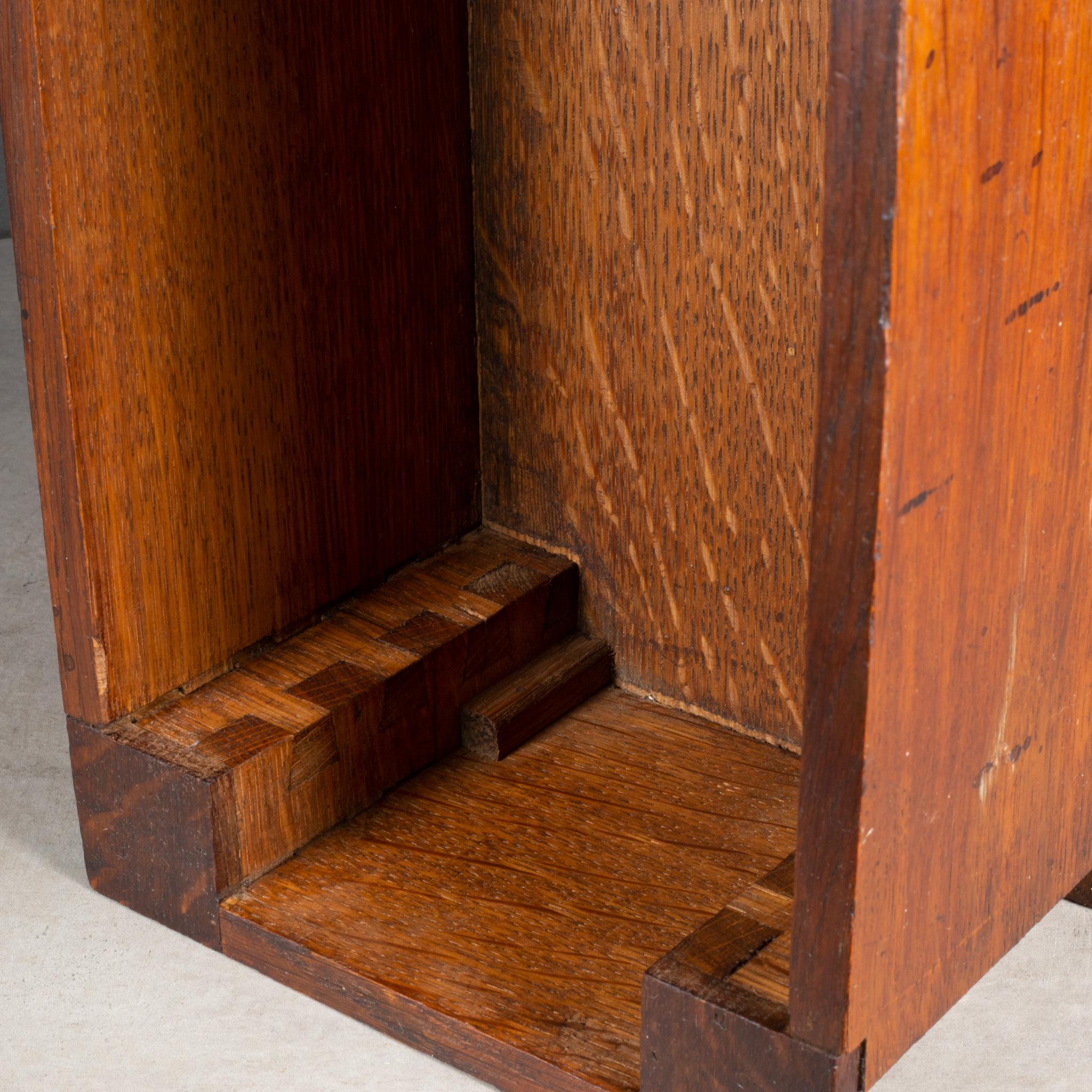 Handgefertigte Holzschachtel mit Innentablett und geheimer Schublade aus Holz, ca. 1880-1920 im Angebot 5