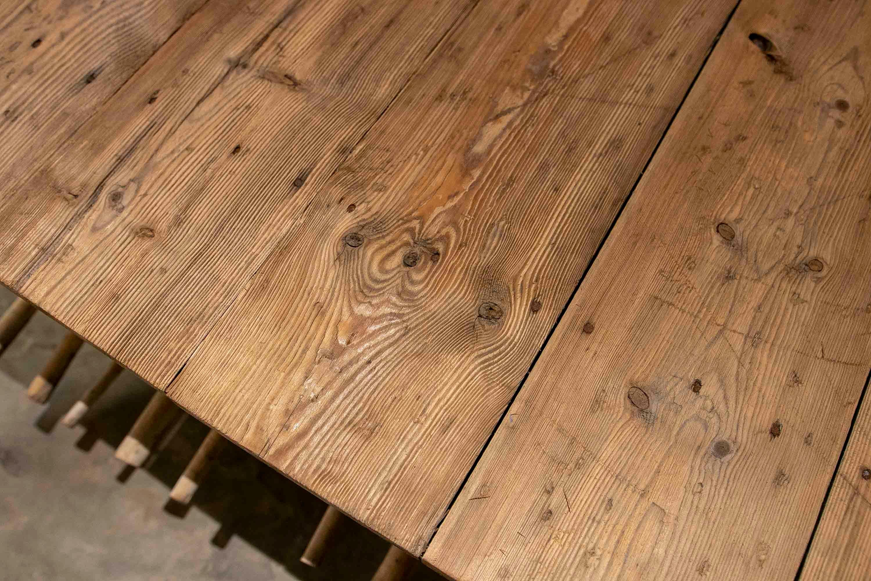 Handmade Wooden Coffee Table Made of Natural Pieces For Sale 12