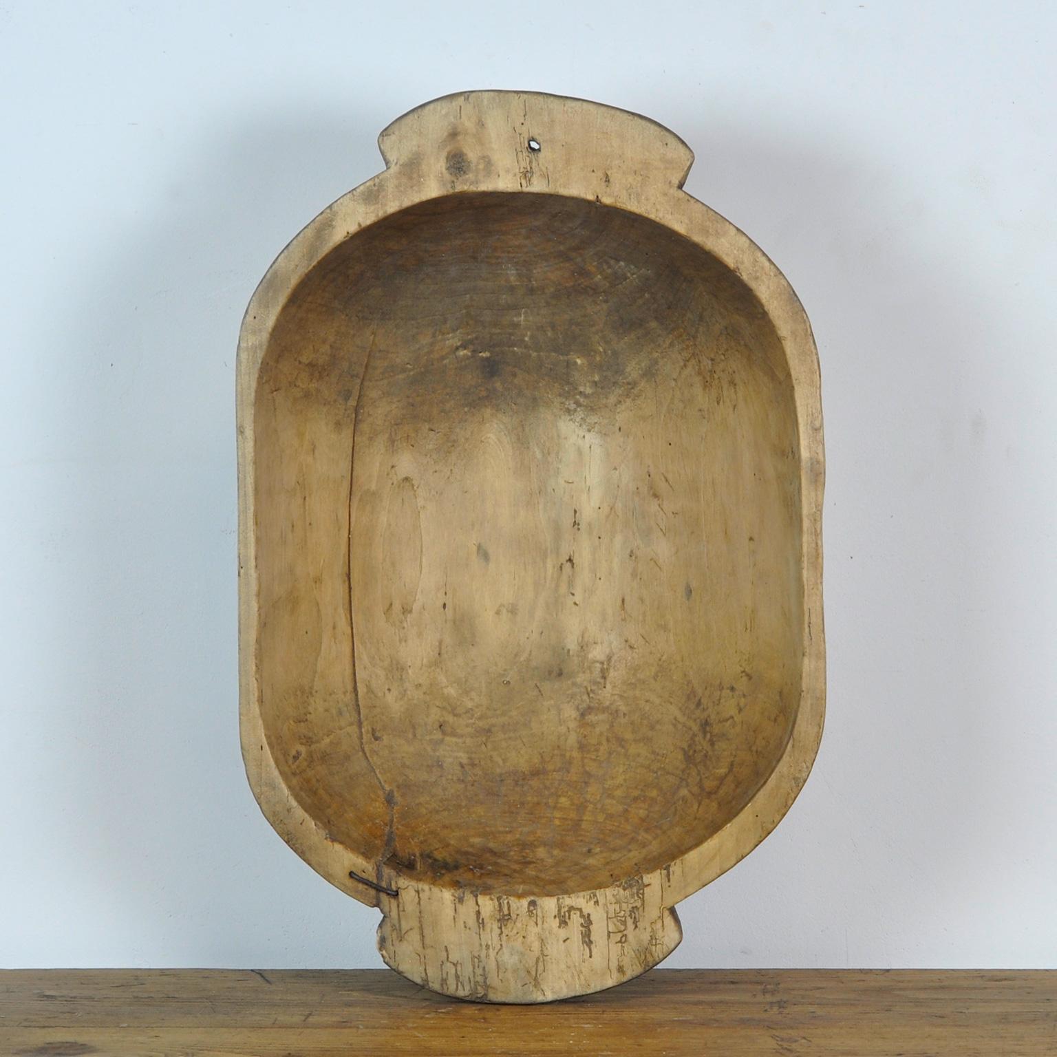 20th Century Handmade Wooden Dough Bowl, 1900’s For Sale