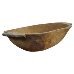 Used Handmade Wooden Dough Bowl, 1900’s