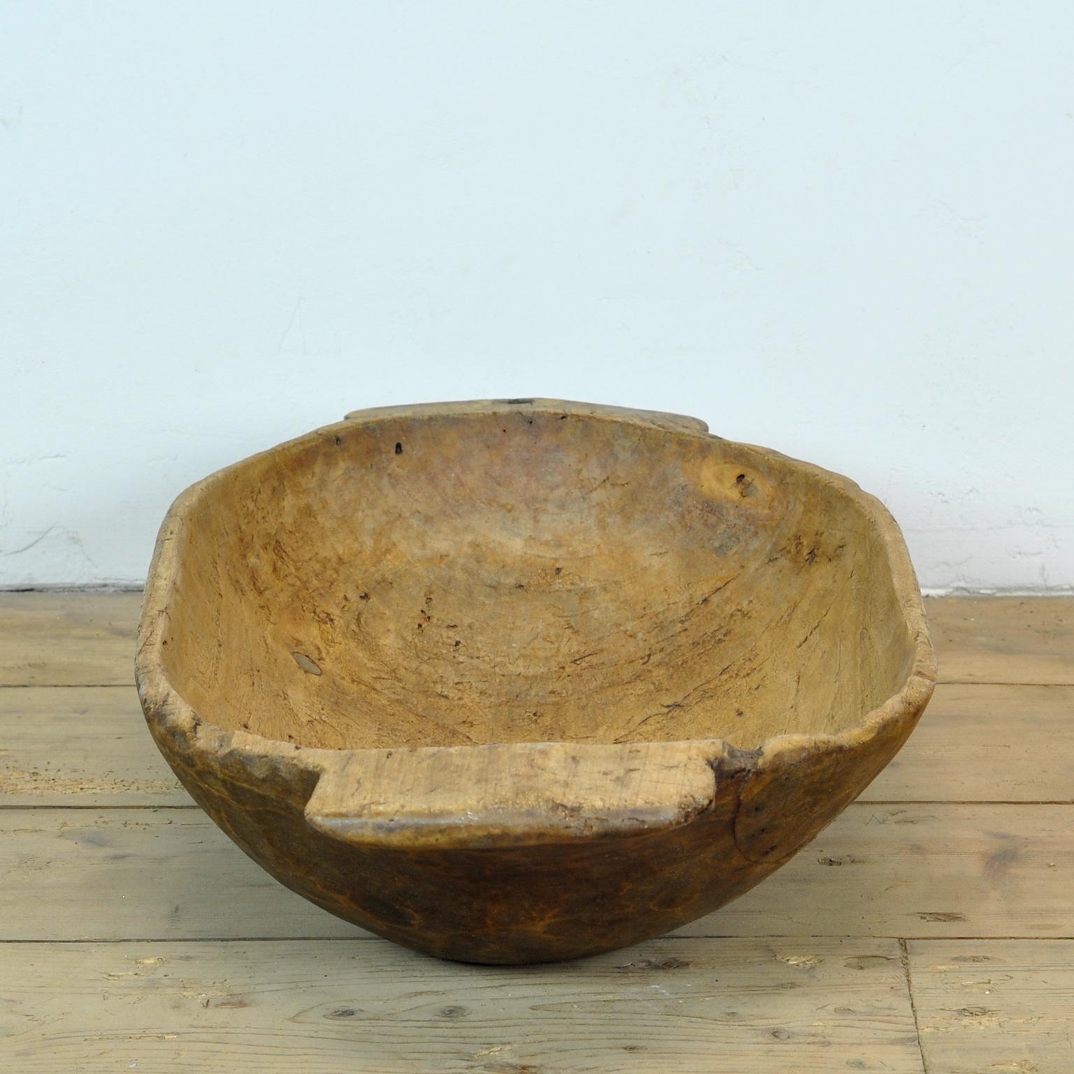 wood dough bowl