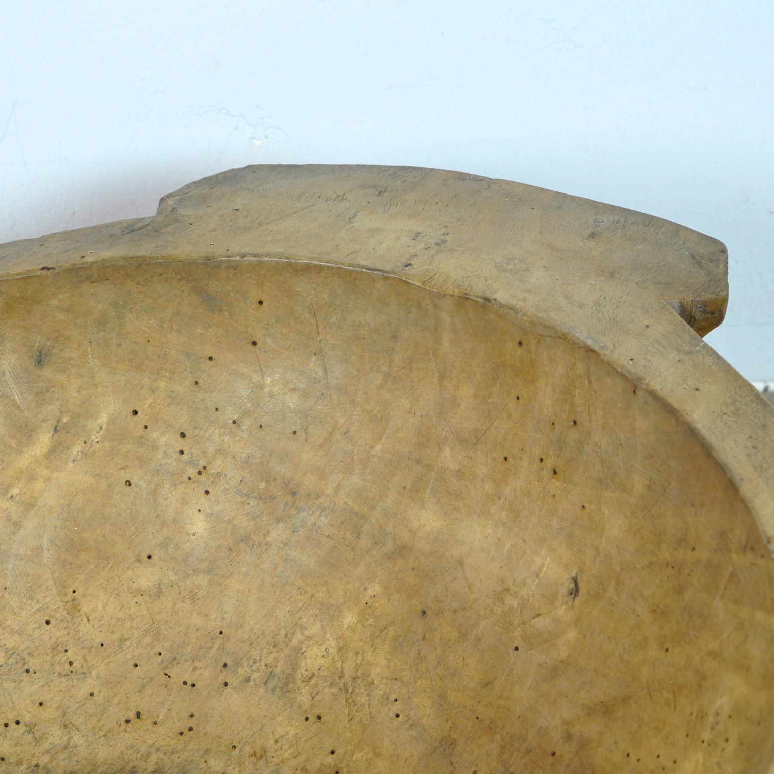 Rustic Handmade Wooden Dough Bowl, Early 1900s