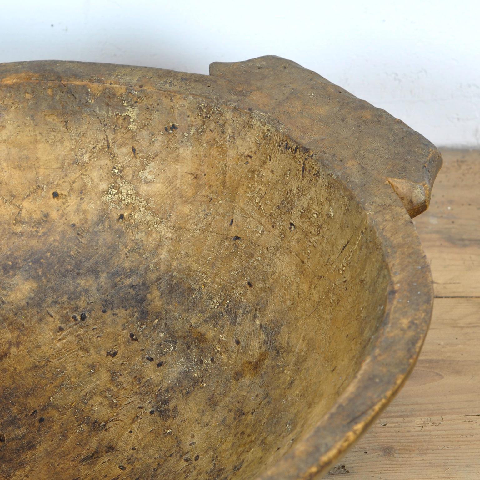 Hungarian Handmade Wooden Dough Bowl, Early 1900s For Sale