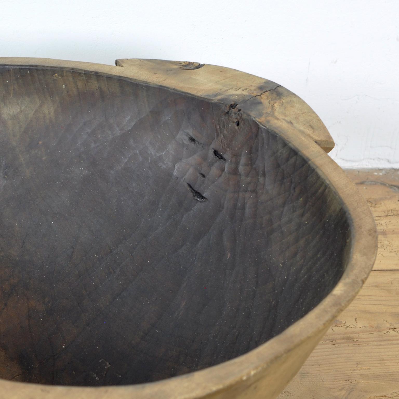 Hungarian Handmade Wooden Dough Bowl, Early, 1900s