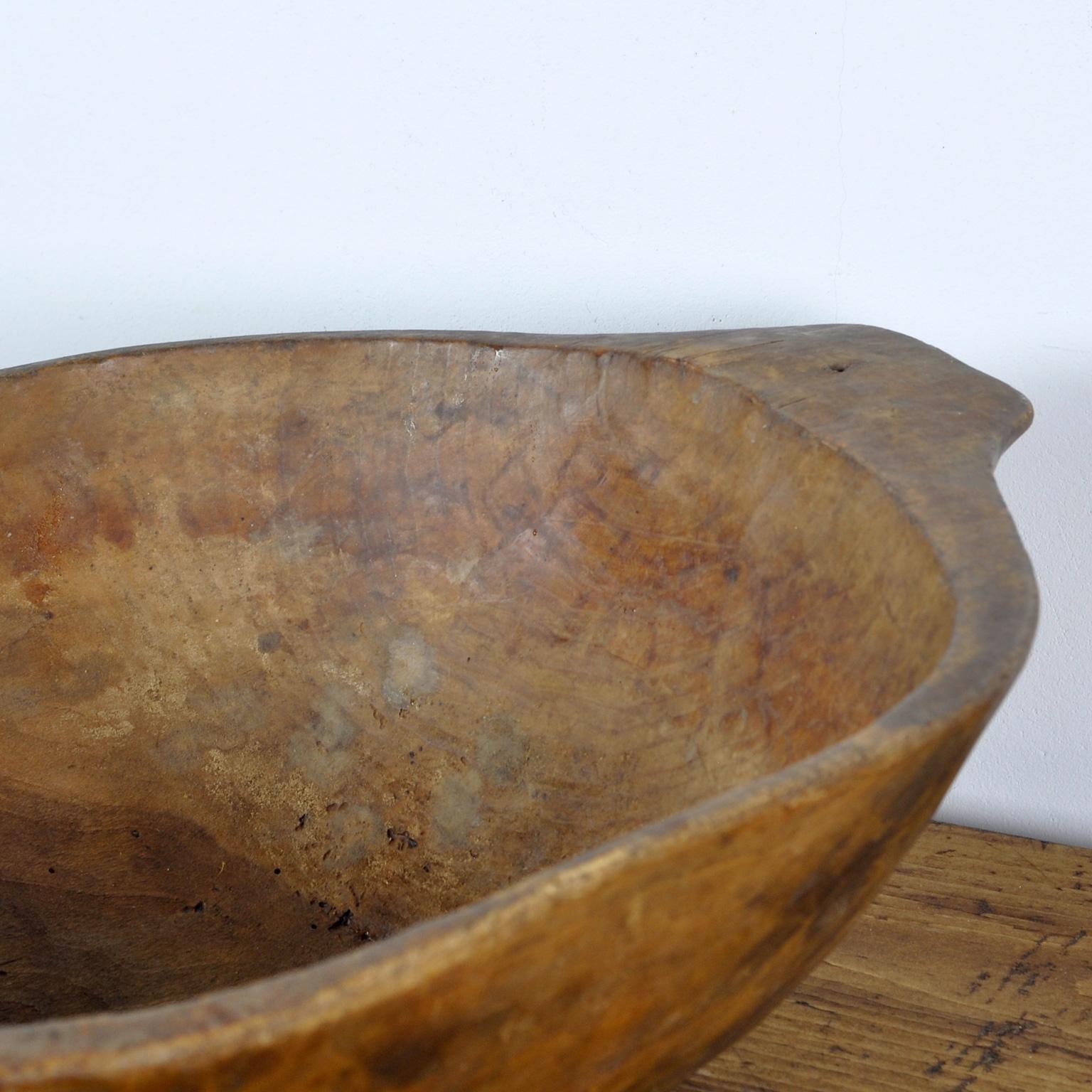 Hungarian Handmade Wooden Dough Bowl, Early 1900's For Sale