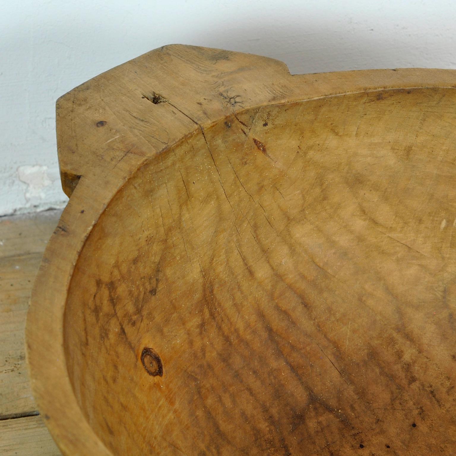 Early 20th Century Handmade Wooden Dough Bowl, Early 1900s
