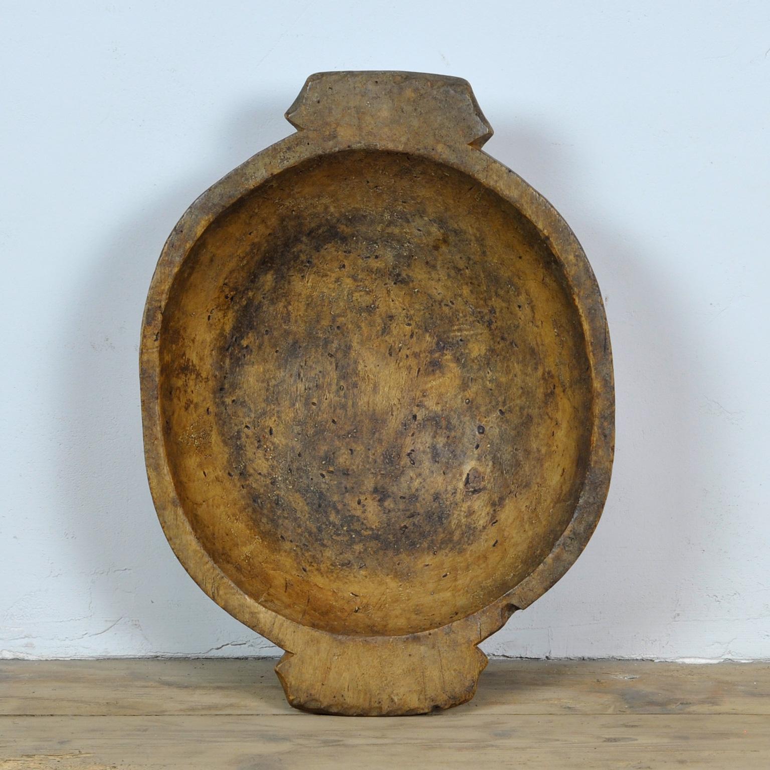 20th Century Handmade Wooden Dough Bowl, Early 1900s For Sale