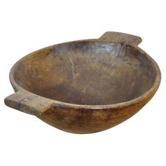 Handmade Wooden Dough Bowl, Early 1900s