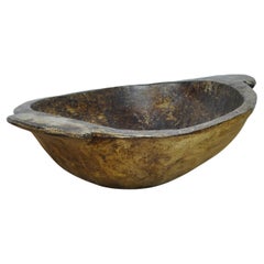 Handmade Wooden Dough Bowl, Early 1900s