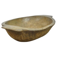 Handmade Wooden Dough Bowl, Early 1900s