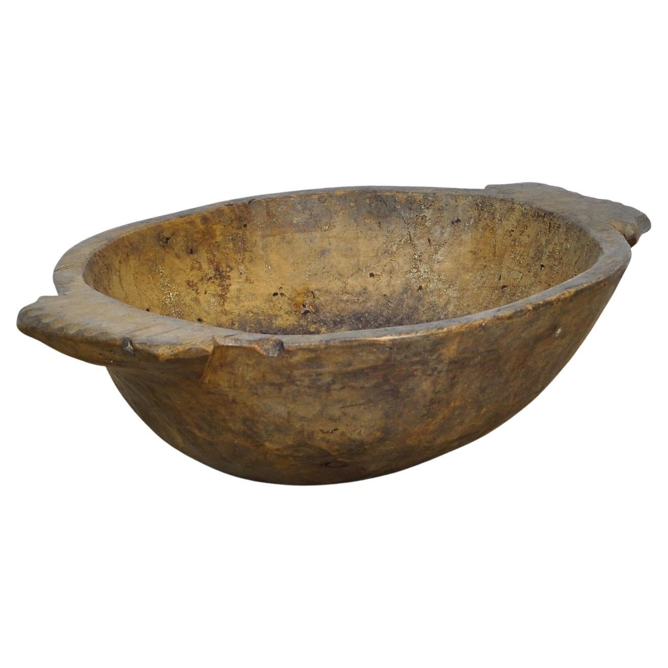 Handmade Wooden Dough Bowl, Early 1900s For Sale