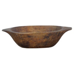 Used Handmade Wooden Dough Bowl, Early 1900's
