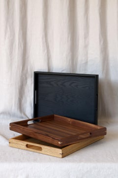 Handmade Wooden Ottoman Tray with Handles 45 x 45cm