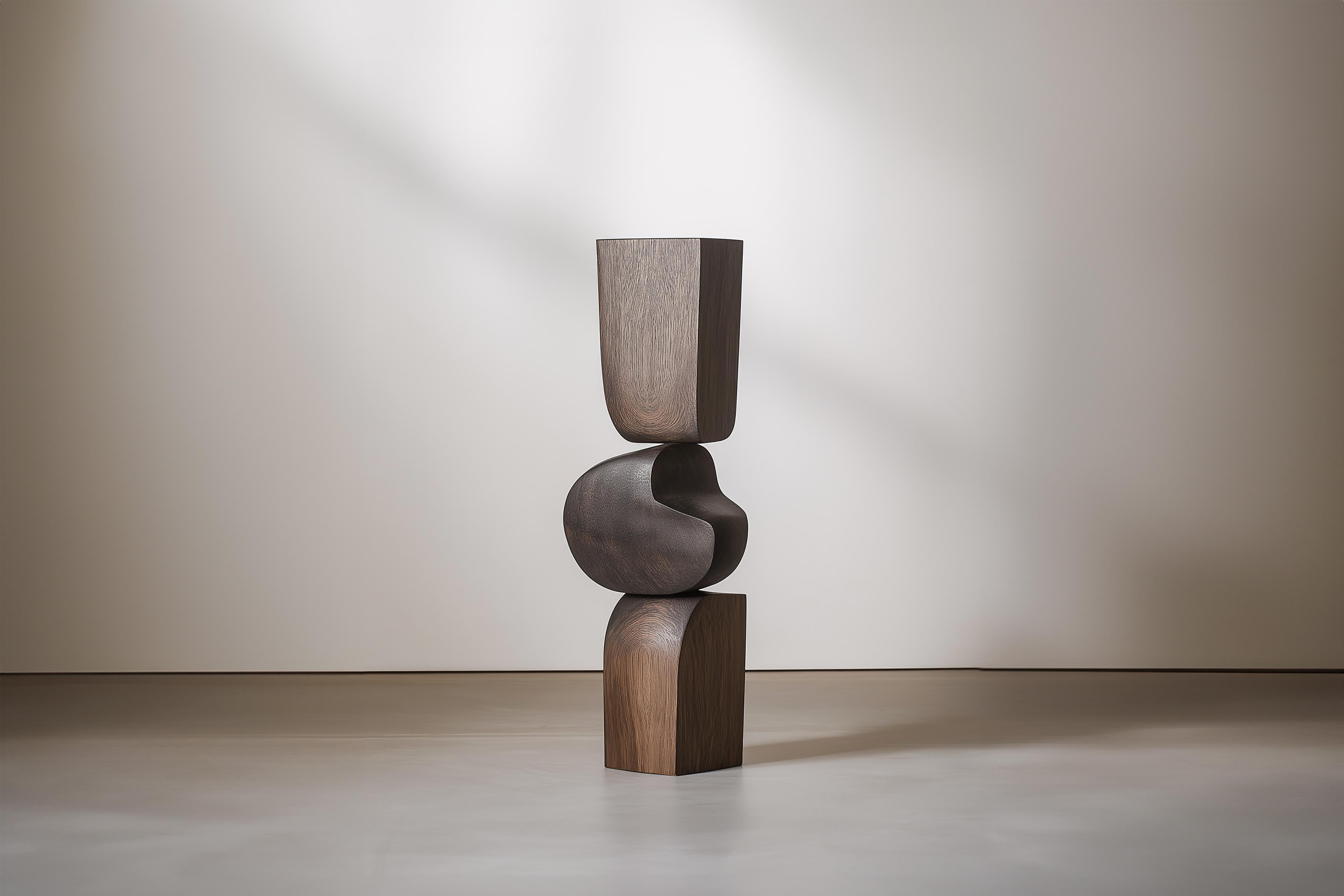 Scultura in legno fatta a mano Lull No45 - Art Decor per interni contemporanei di NONO

---
L'equilibrio e la tensione sono al centro di queste sculture. L'interazione tra le forme lisce e arrotondate e le basi solide e angolari crea un delicato