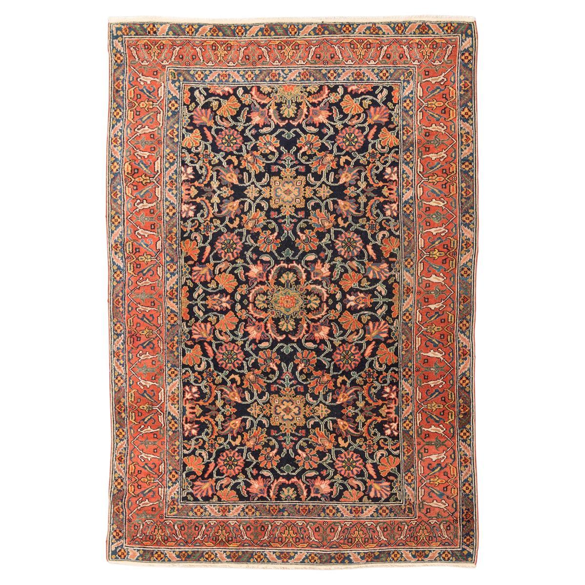Handgefertigter Melayir-Teppich aus Wolle im Garrus-Design. 2,00 x 1,35 m.