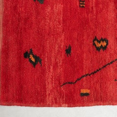 Handmade Wool Moroccan Rug, Mid-Century Modern, 1960, Colorful Design