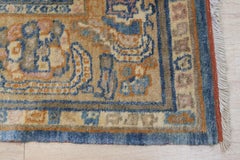 Tapis Oushak en laine fait main, bleu  Tapis de sol luxueux et Elegant pour la mise en valeur