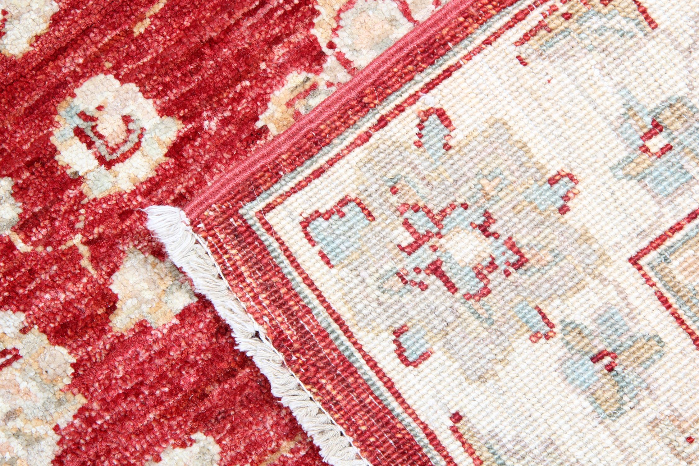 Handgefertigter roter Wollteppich, floraler Orientteppich für das Wohnzimmer 152x100cm im Zustand „Hervorragend“ im Angebot in Wembley, GB