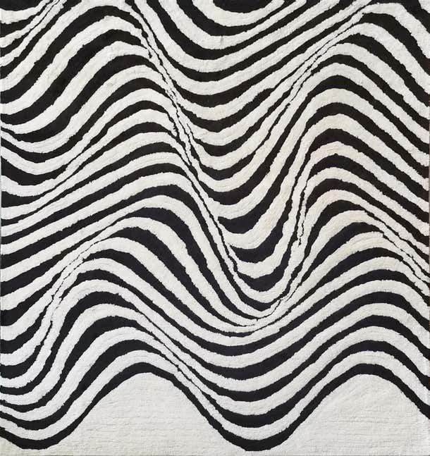 Handmade Wool Rug, Infinity Design 8 x 10 Ft. Inspired by Bauhaus ...