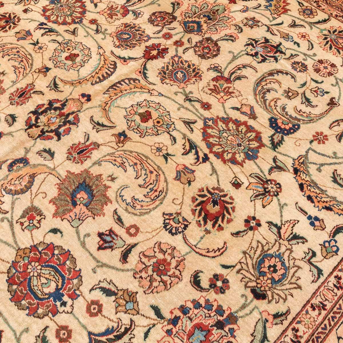 Early 20th Century Handmade Wool Rug with Classic Tabriz Design, circa 1900 For Sale