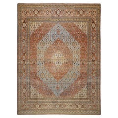 Antique Handmade Wool Rug with Classic Tabriz Design, circa 1900