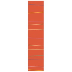 Orange and Brown Handtufted Wool Striped Runner Rug by Groundplans