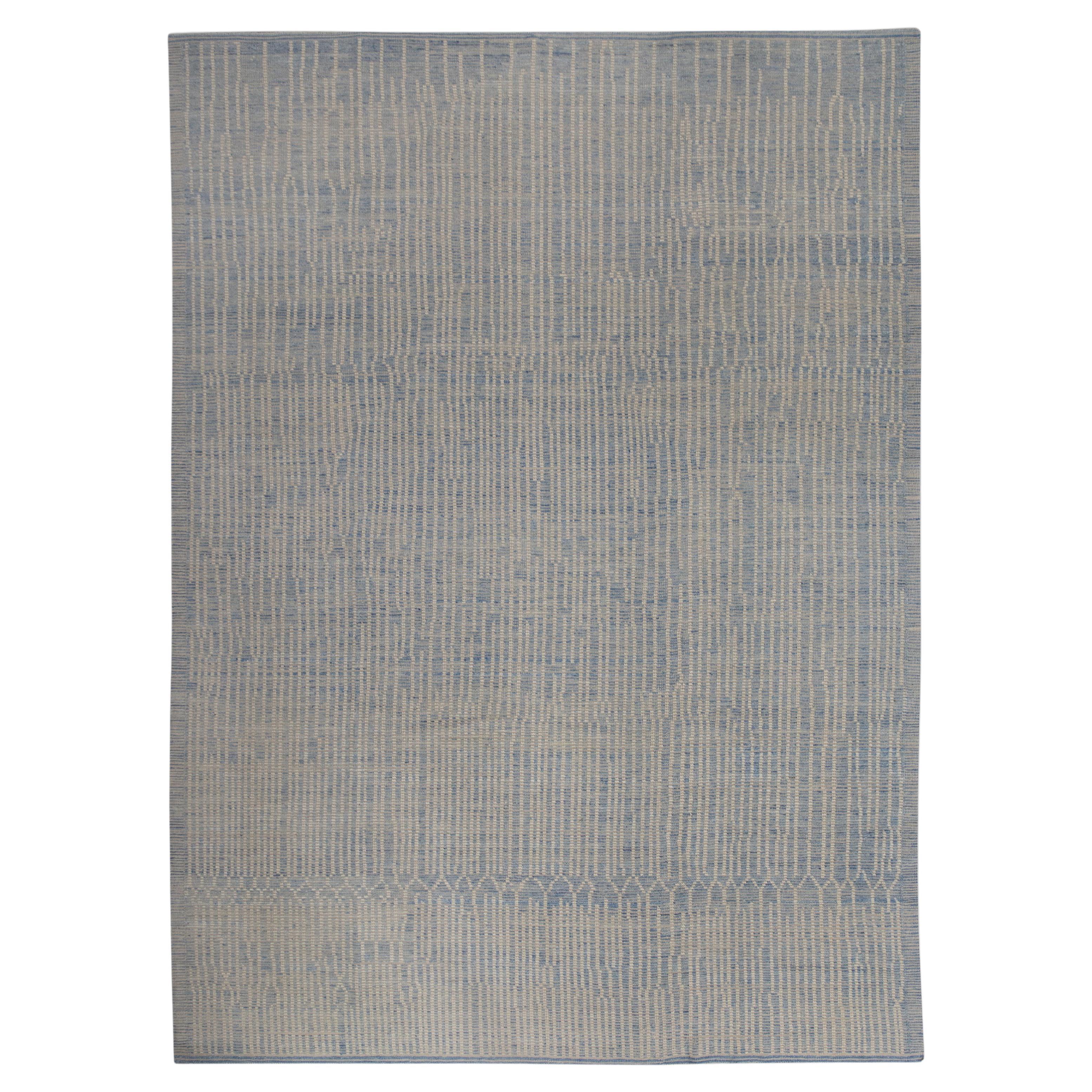 Handmade Wool Tulu Rug in Geometric Design 10' x 13'10" For Sale