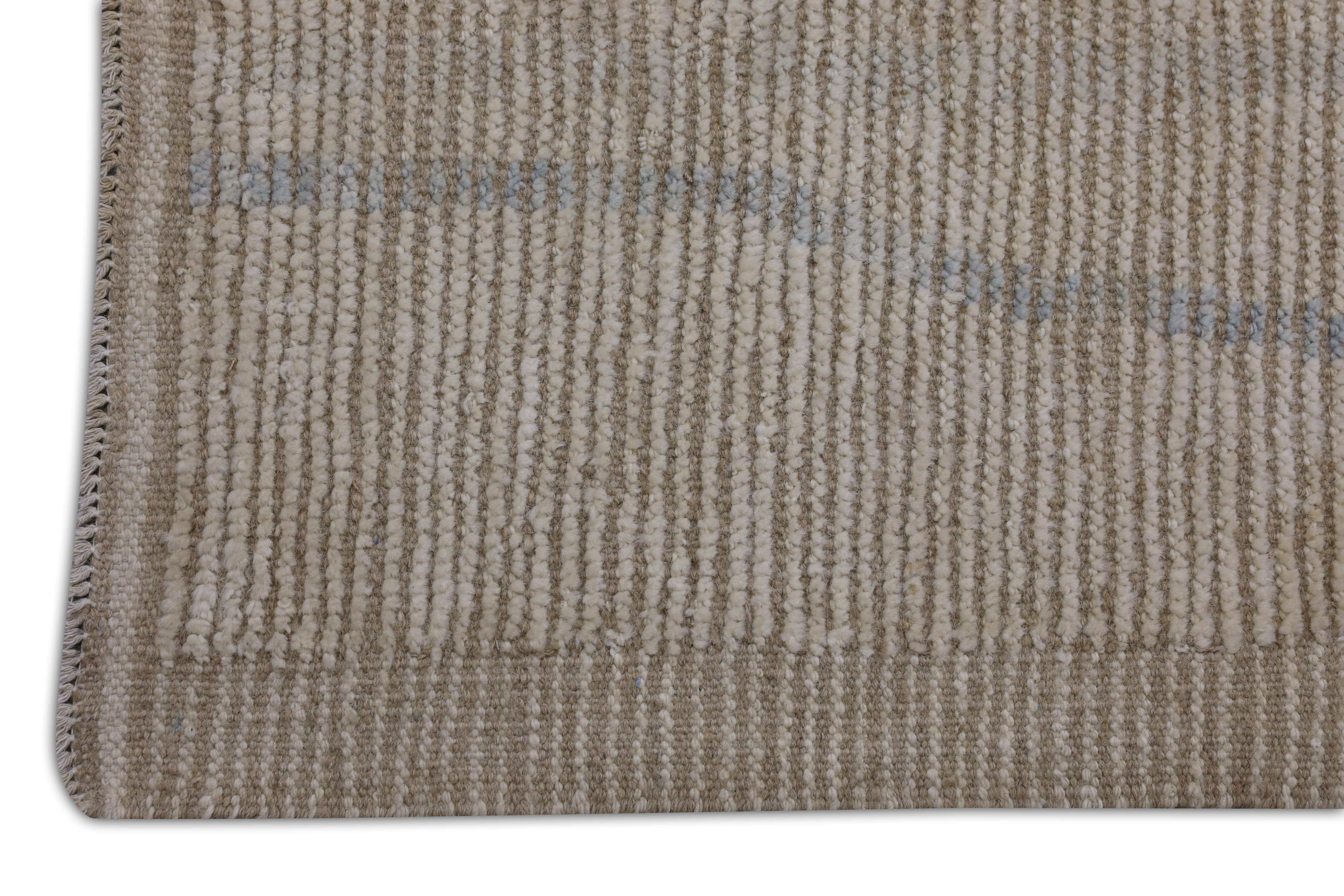 Hand-Woven  Handmade Wool Tulu Rug in Geometric Design 10'2