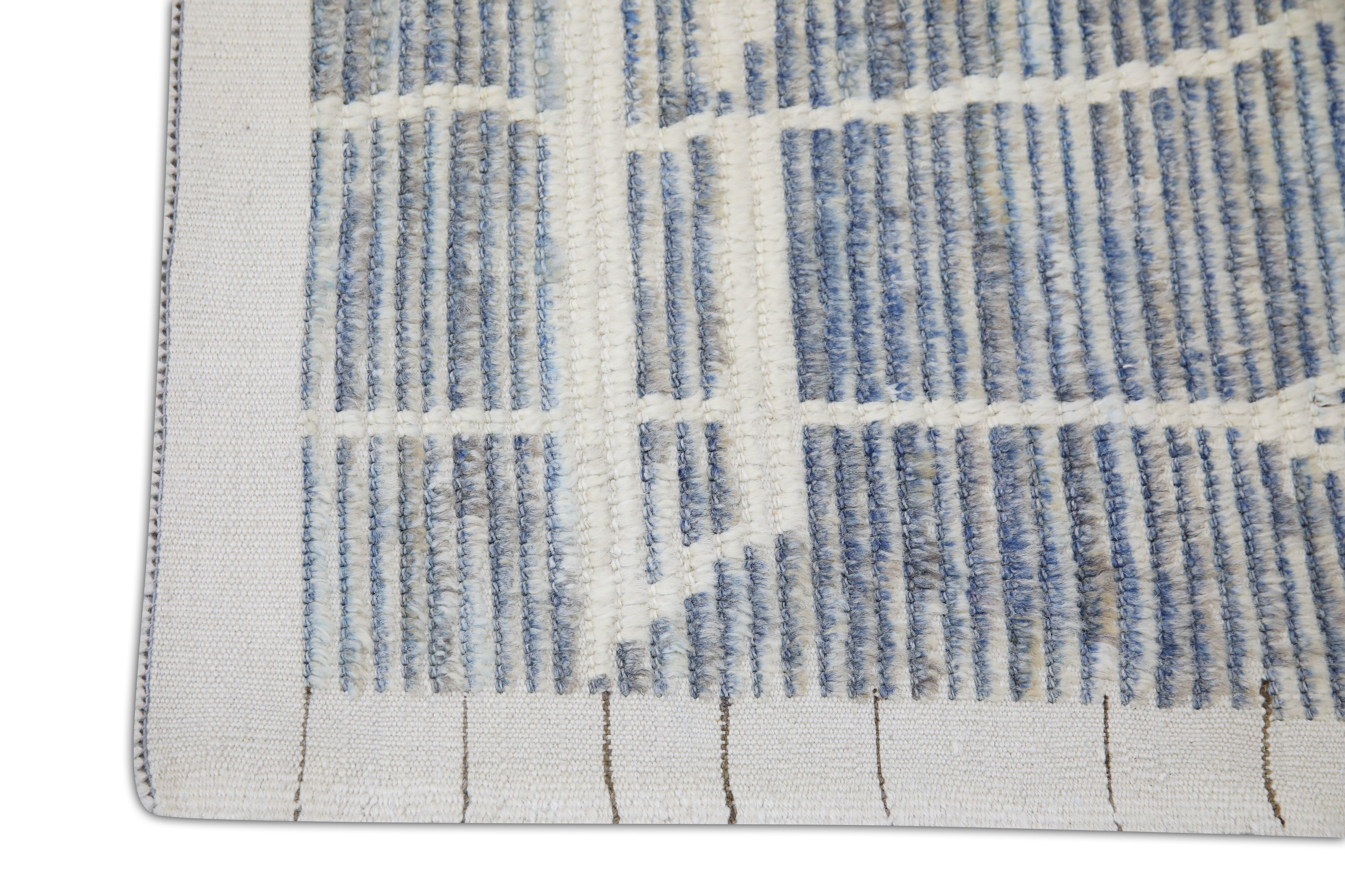 Turkish  Handmade Wool Tulu Rug in Geometric Design 2'11