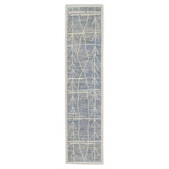  Handgefertigter Tulu-Teppich aus Wolle in geometrischem Design 2'11" x 12'7"