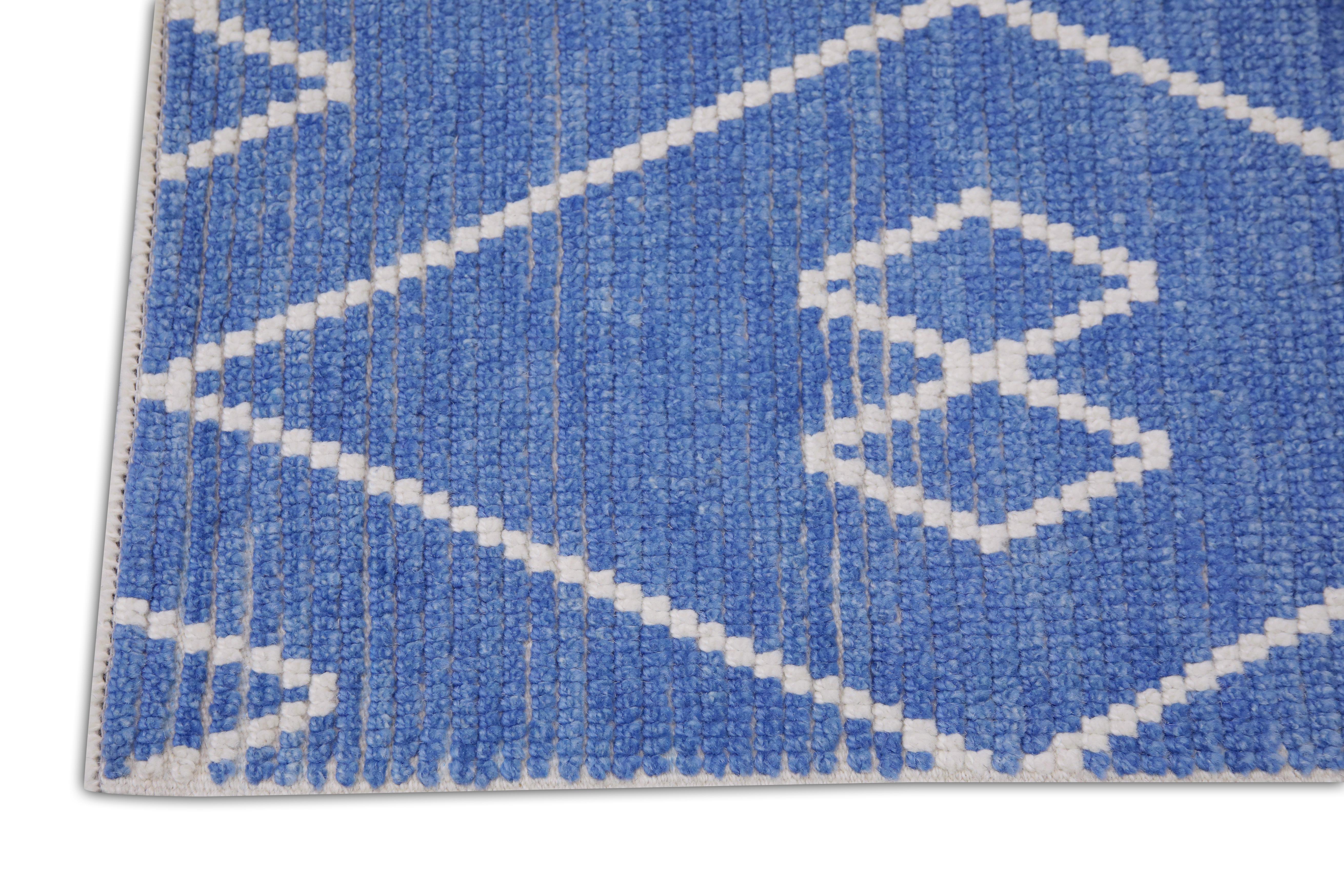 Turkish  Handmade Wool Tulu Rug in Geometric Design 2'8
