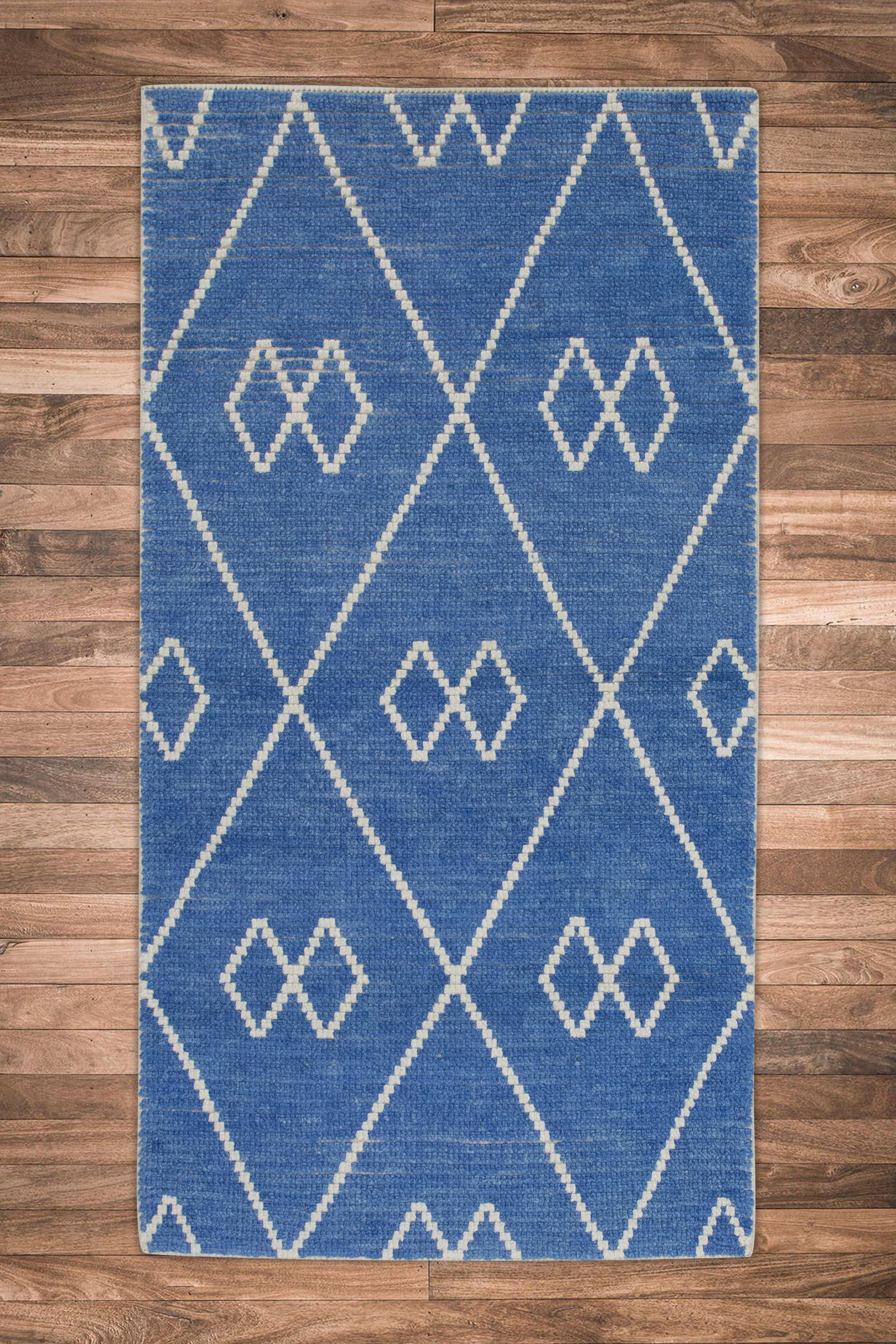 Tappeto Tulu in lana fatto a mano con design geometrico 2'8
