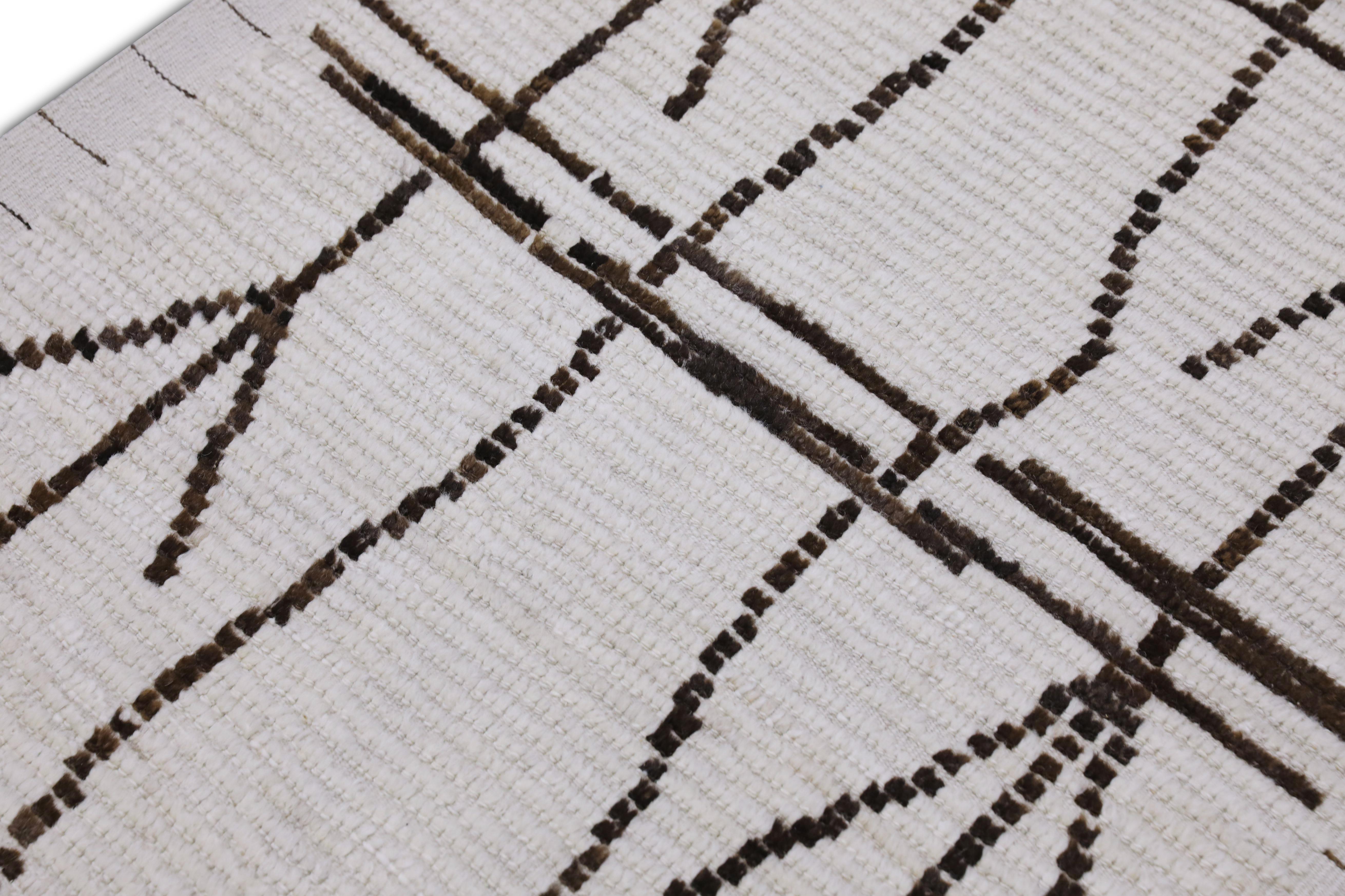  Handmade Wool Tulu Rug in Geometric Design 2'9