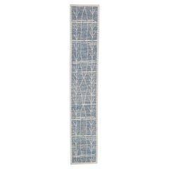 Handgefertigter Tulu-Teppich aus Wolle in geometrischem Design, 3' x 16'9"
