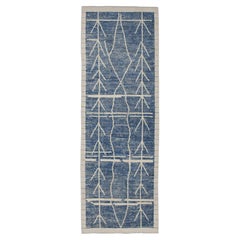  Handmade Wool Tulu Rug in Geometric Design 3'1" x 8'4"