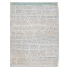 Handmade Wool Tulu Rug in Geometric Design 7'11" x 10'4"