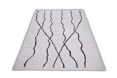 Handgefertigter Tulu-Teppich aus Wolle in geometrischem Design 7'11" x 10'8"
