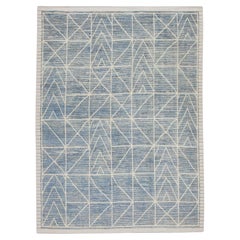  Handgefertigter Tulu-Teppich aus Wolle in geometrischem Design 7'8" x 10'1"