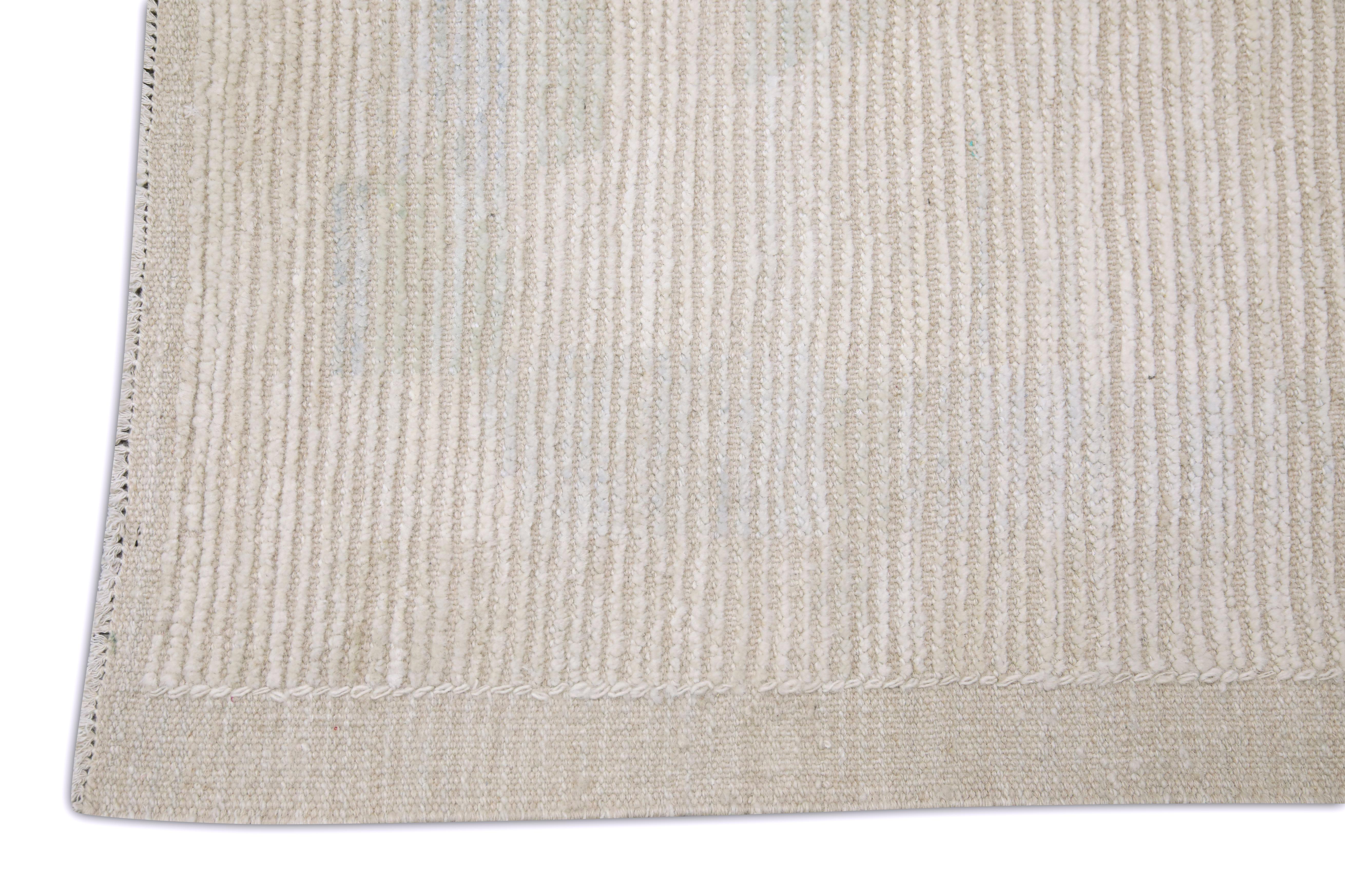 Hand-Woven  Handmade Wool Tulu Rug in Geometric Design 8'11