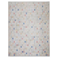  Handgefertigter Tulu-Teppich aus Wolle in geometrischem Design 9'3" x 11'11"