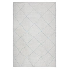 Alfombra Tulu de lana con diseño geométrico 9'8" x 14'5" hecha a mano
