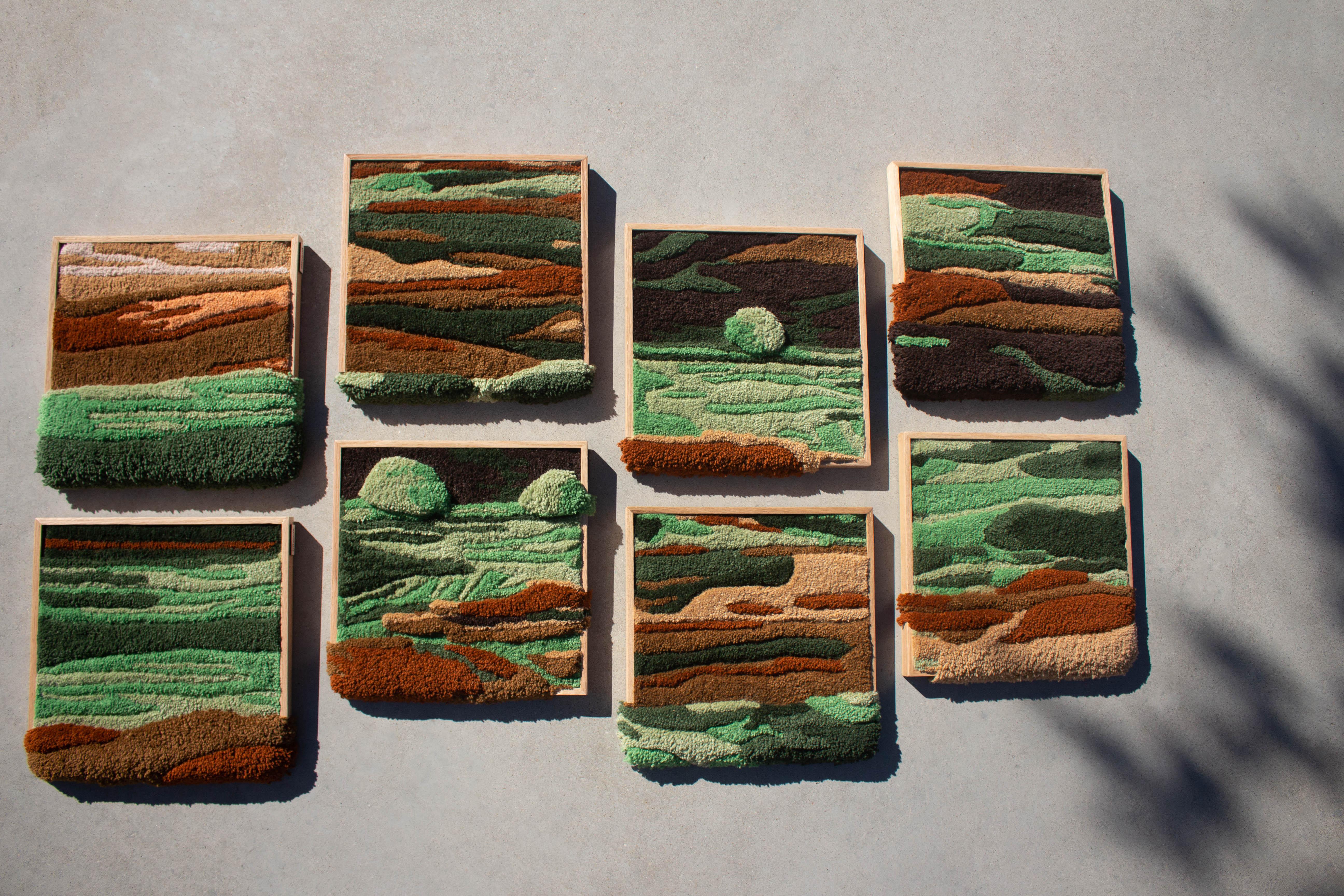 Handgemachter Wandteppich aus Wolle Contemporary Tapestry, Textilkunst, Faserkunst von Ohxoja im Zustand „Neu“ im Angebot in Almada, PT