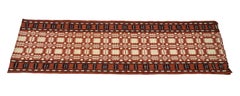 Handgemachte Wolle Flachgewebe Läufer, 2,5x21,5 Fuß Terrakotta, Creme Geometrische Teppich