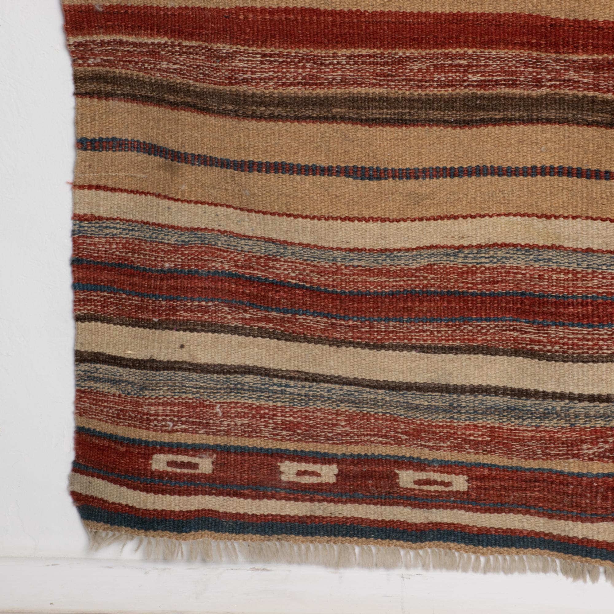  1970s Tapestry Art Handwoven Wool Rug Bohemian  In Good Condition In Chula Vista, CA