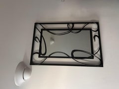 Specchio in ferro battuto fatto a mano